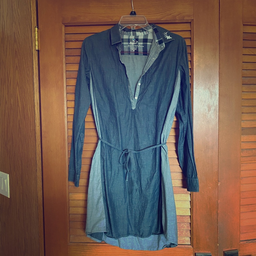 Kuhl collared dress with tie belt